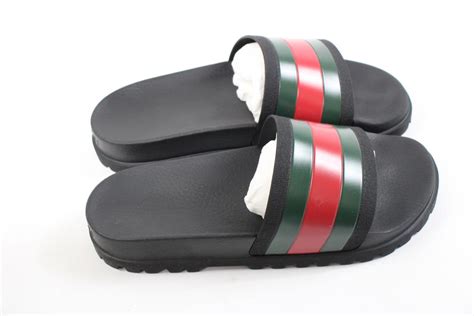 men wearing gucci flipflops|men gucci slides size 10.